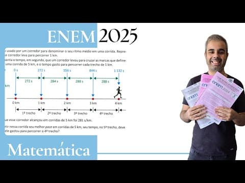 Thumbnail da aula: ENEM 2025 - Pace é um termo usado por um corredor para denominar o seu ritmo médio em uma corrida