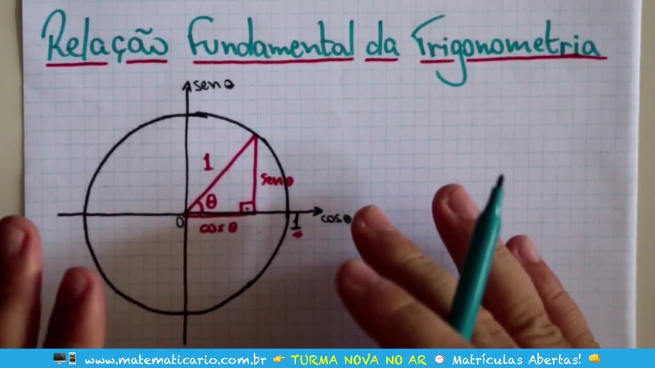 Thumbnail: ⏱ RELAÇÃO FUNDAMENTAL DA TRIGONOMETRIA E O AMOR ❤️💍 👉 Minuto Matemática