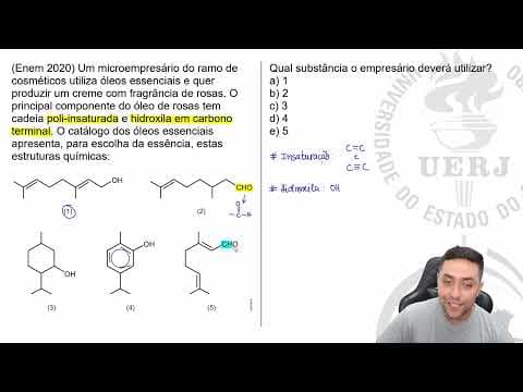 Thumbnail da aula: 🔥 QUÍMICA BÁSICA: Um microempresário do ramo de cosméticos utiliza óleos essenciais