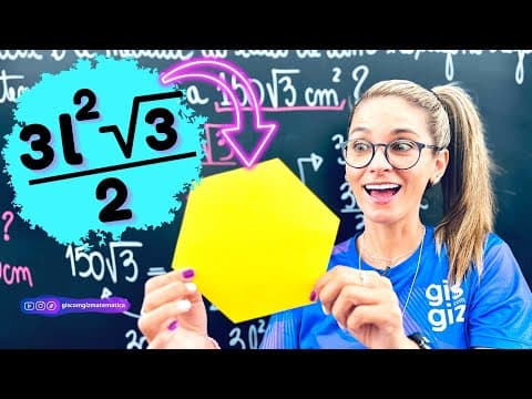 Thumbnail da aula: ÁREA DO HEXÁGONO REGULAR - FORMULA E EXERCÍCIO