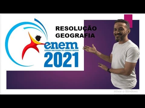 Thumbnail da aula: CORREÇÃO ENEM 2021 - PROVA DE GEOGRAFIA