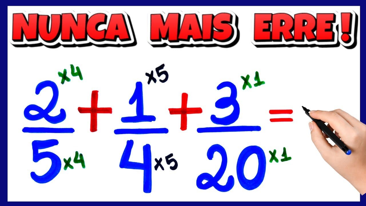 Thumbnail: ADIÇÃO DE FRAÇÕES, TÉCNICA PARA NUNCA MAIS ERRAR!!
