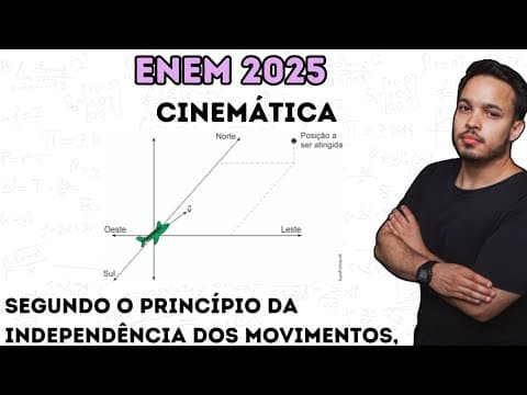Thumbnail da aula: ENEM 2025 - Segundo o princípio da independência dos movimentos, de Galileu, sempre que a velocidade