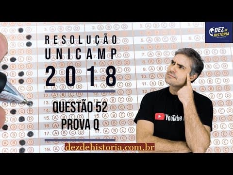 Thumbnail da aula: Resolução questão 52 UNICAMP | Resposta da questão 52 UNICAMP prova Q 2018.