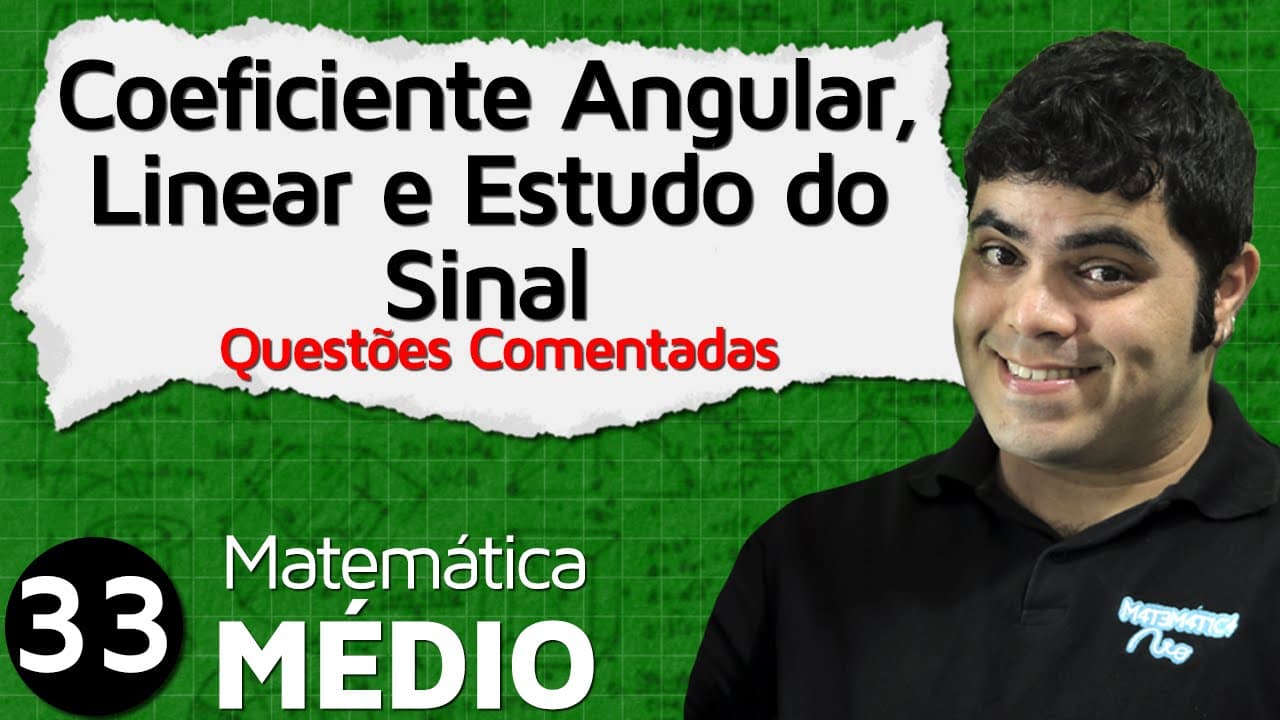 Thumbnail: Coeficiente Angular e Linear da Função Afim - Questões Comentadas (Aula 6 de 6) | MEM #33