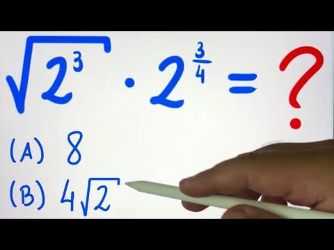 Thumbnail da aula: 🤯 Quase NINGUÉM sabe resolver essa RAIZ QUADRADA multiplicada por potência de EXPOENTE FRACIONÁRIO!