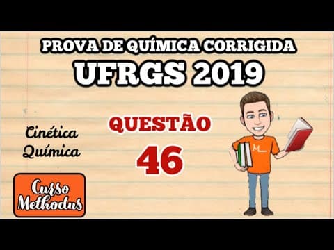 Thumbnail da aula: Questão 46 prova de química UFRGS 2019 - Sob determinadas condições verificou-se que a taxa de