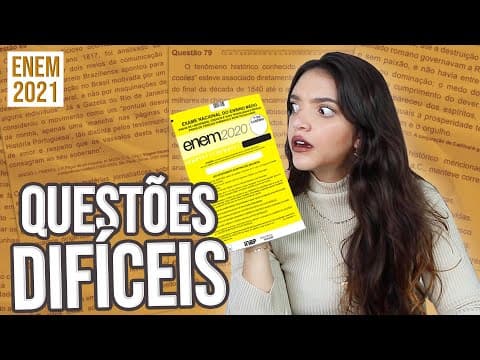 Thumbnail da aula: 😱EXPLICANDO AS QUESTÕES MAIS DIFÍCEIS DO ENEM 2020! (Débora Aladim)