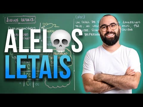 Thumbnail da aula: Alelos letais 💀 - Aula 04 - Módulo 2: Genética