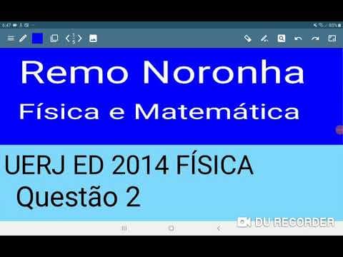 Thumbnail da aula: UERJ 2014 discursiva de física Questão 2