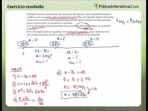Thumbnail da aula: Exercício resolvido - MRUV