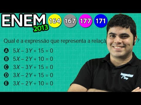 Thumbnail da aula: ENEM 2013 Matemática #36 - MMC e Expressão Algébrica na aferição de semáforo