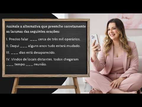 Thumbnail da aula: EXERCÍCIO DE CRASE RESOLVIDO PASSO A PASSO - Professora Pamba