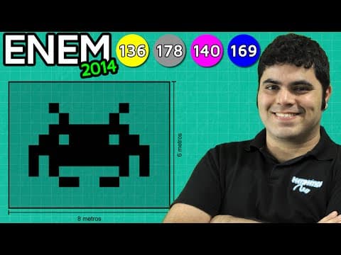 Thumbnail da aula: ENEM 2014 Matemática #34 - Escala numa Gravura