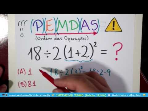 Thumbnail da aula: ⏱ PEMDAS e a Ordem das Operações numa Expressão Numérica 👉 Minuto Matemática