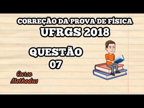 Thumbnail da aula: 07 de 2018 da prova de física da UFRGS - A figura mostra três trajetórias, 1, 2 e 3, através