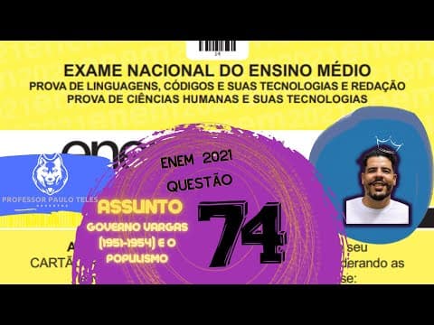 Thumbnail da aula: Resolução Enem 2021 - Humanas Questão 74