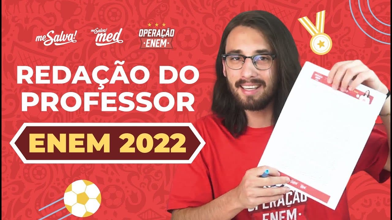 Thumbnail: Redação ENEM 2022 | Prof. NOTA 1.000 | | GABARITO | Me Salva! ENEM 2022 #mesalvanoenem