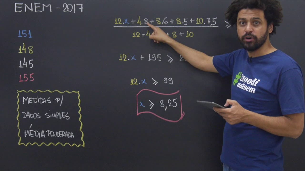 Thumbnail: ENEM 2017 - Questão 148 de Matemática (Caderno Amarelo)