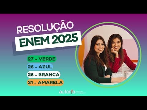 Thumbnail da aula: Resolução Enem 2025 - Autoria Linguagem - Questão 27 | Linguagens, prova verde