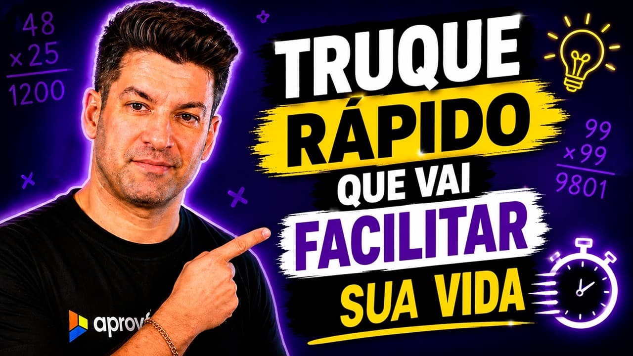 Thumbnail: COMO FAZER CONTA DE MULTIPLICAR RÁPIDO: 2 ou mais Algarismos | Matemática Básica ENEM