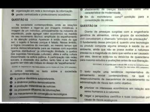Thumbnail da aula: Professor Felipe Rocha sociologia Enem 2015 caderno amarelo Ciências Humanas Questão 2