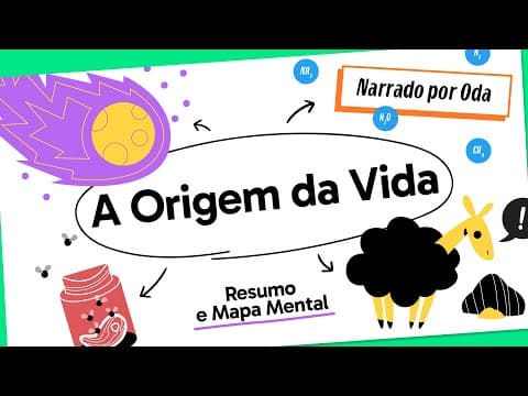 Thumbnail da aula: ORIGEM DA VIDA | QUER QUE DESENHE | MAPA MENTAL | DESCOMPLICA