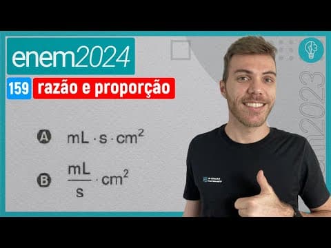 Thumbnail da aula: Uma tubulação despeja sempre o mesmo volume de água por unidade de tempo em uma - RAZÃO E PROPORÇÃO