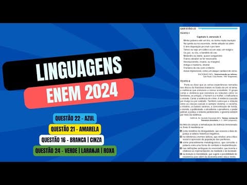 Thumbnail da aula: Resolução questão 22 (PROVA AZUL) | Linguagens ENEM 2024
