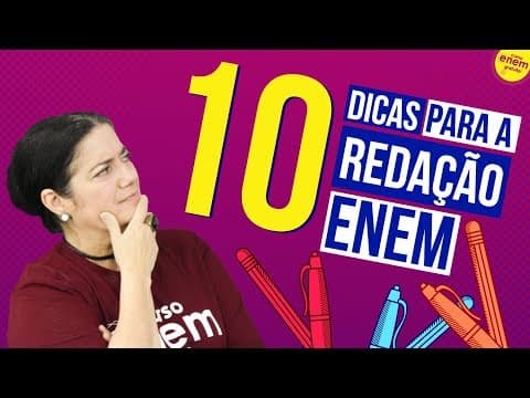 Thumbnail da aula: 10 DICAS DE PORTUGUÊS PARA A REDAÇÃO DO ENEM. Profa. Mercedes Bonorino