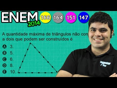 Thumbnail da aula: ENEM 2014 Matemática #12 - Desigualdade Triangular e Condição de Existência com Palitos de Fósforo