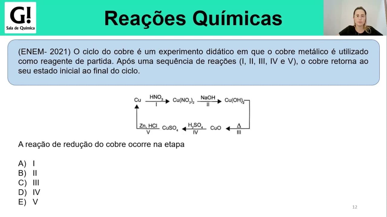 Thumbnail: O ciclo do cobre é um experimento didático em que o cobre metálico é utilizado como reagente de ...