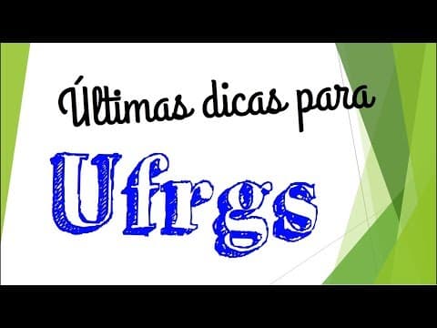 Thumbnail da aula: Últimas dicas para Ufrgs