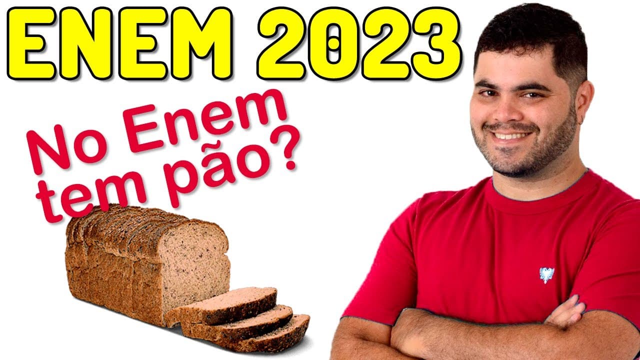 Thumbnail: 🔥 ENEM 2023 MATEMÁTICA 136: Alguns estudos comprovam que os carboidratos (questão do pão) ARITMÉTICA