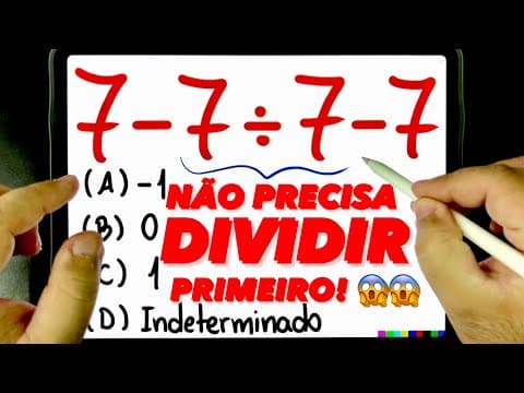 Thumbnail da aula: 🔥 NÃO RESOLVA A DIVISÃO ANTES DA SUBTRAÇÃO! 😱 Como assim?! SUBTRAIA PRIMEIRO!