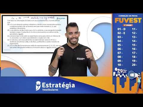 Thumbnail da aula: Resolução da Prova de Química da FUVEST 2020 - 1ª Fase - Professor Prazeres