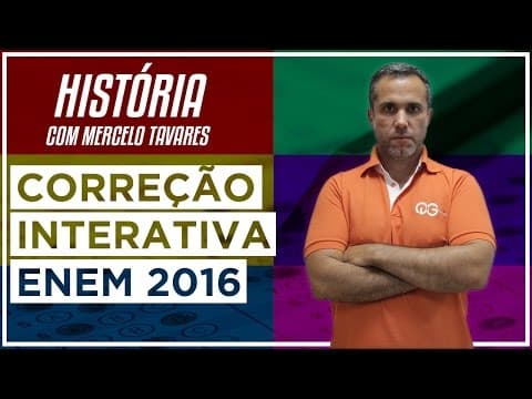 Thumbnail da aula: Correção do ENEM 2016 - História com Marcelo Tavares