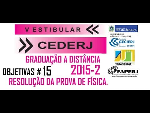Thumbnail da aula: Resolução da prova de FÍSICA – CEDERJ/ objetiva – 2015/2 – Questão:15.