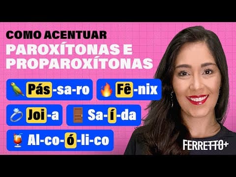 Thumbnail da aula: Acentuação das Paroxítonas e Proparoxítonas | Ferretto+