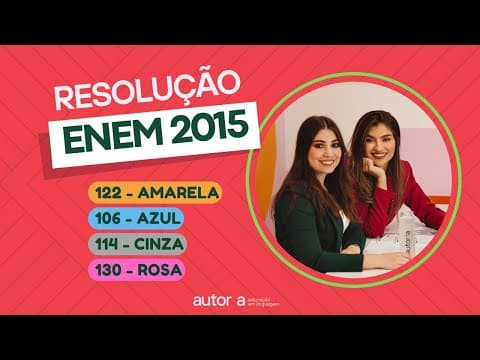 Thumbnail da aula: Enem 2015 - Autoria Linguagem - Questão 122 | Linguagens, prova amarela