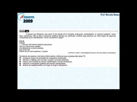 Thumbnail da aula: Enem 2009 (PPL): interpretação de textos (poesia - Chacal).