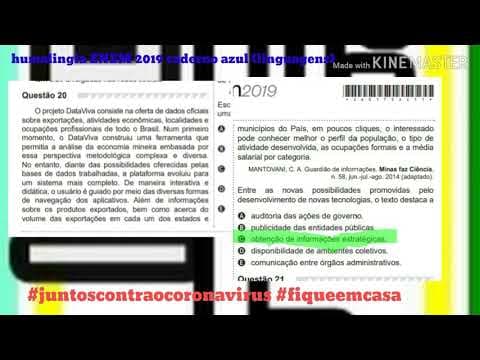 Thumbnail da aula: Questão 20 Enem 2019 caderno azul linguagens