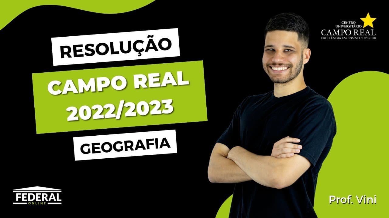 Thumbnail: Resolução Campo Real 2022-2 - Geografia - Prof. Vini