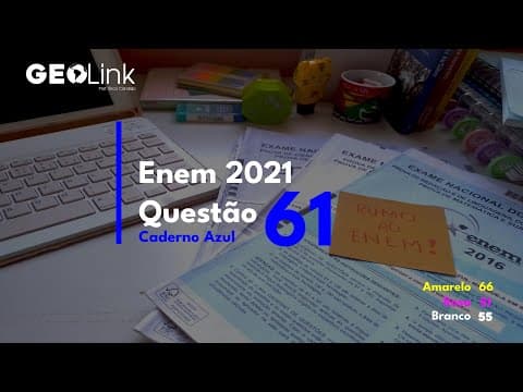 Thumbnail da aula: Enem 2021: questão 61 (Caderno Azul)