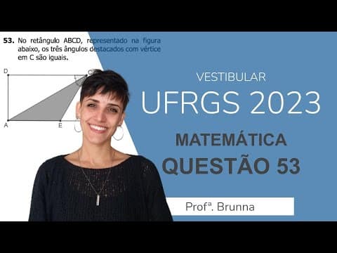 Thumbnail da aula: Resolução Matemática UFRGS 2023 - Questão 53