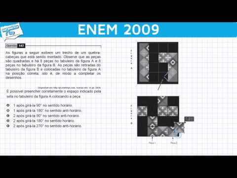 Thumbnail da aula: ENEM 2009 Matemática #12 - Geometria, Simetria e Preenchimento do Plano