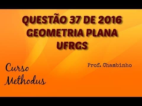 Thumbnail da aula: Questão 37 de 2016 da prova de matemática da UFRGS - Um desenhista foi interrompido durante a