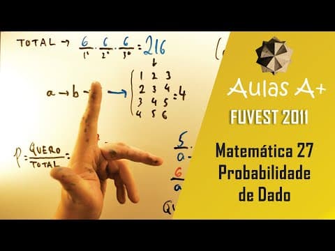 Thumbnail da aula: Sucessor VICIADO FUVEST 2011 - Matemática 27 - Probabilidade - 1ª fase - Aulas A+ Resolve