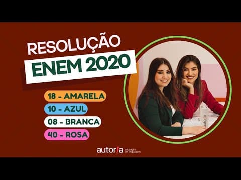 Thumbnail da aula: Enem 2020 - Autoria Linguagem - Questão 18 | Linguagens, prova amarela