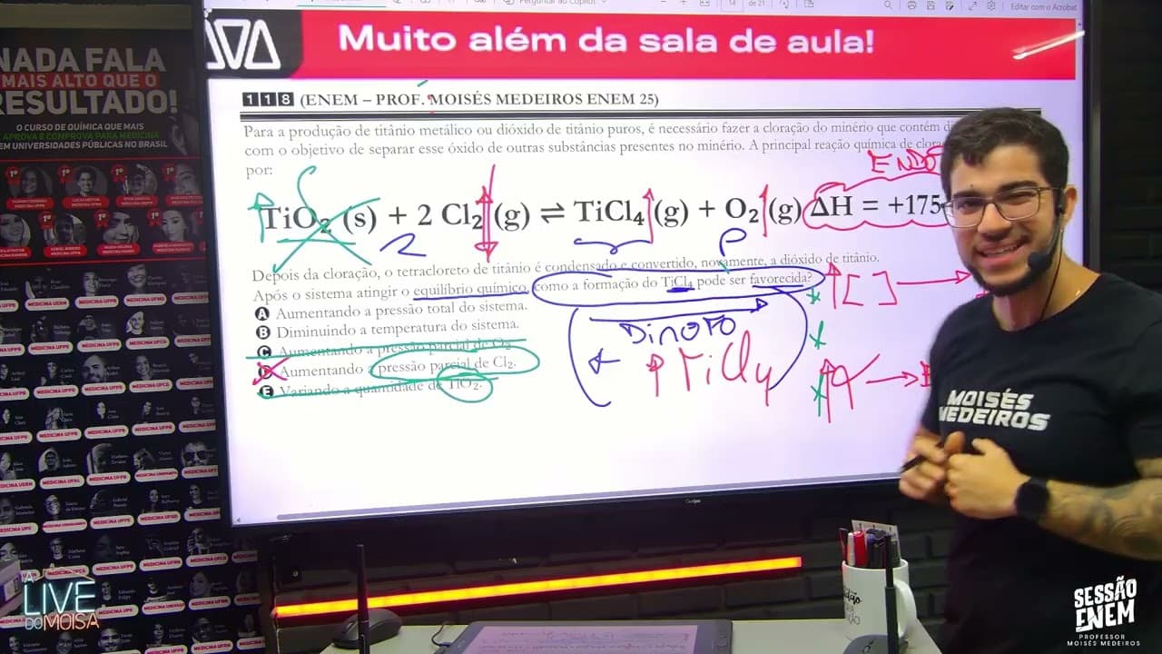 Thumbnail: Q-118-PARA A PRODUÇÃO DE TITÂNIO METÁLICO - PROVA VERDE - 2o DIA ENEM 2025 - PROF MOISÉS MEDEIROS
